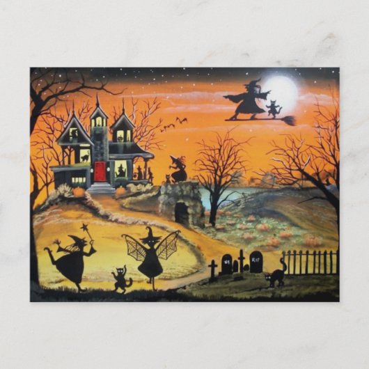 Happy Halloween landschap Vakantie Briefkaart (Voorkant)