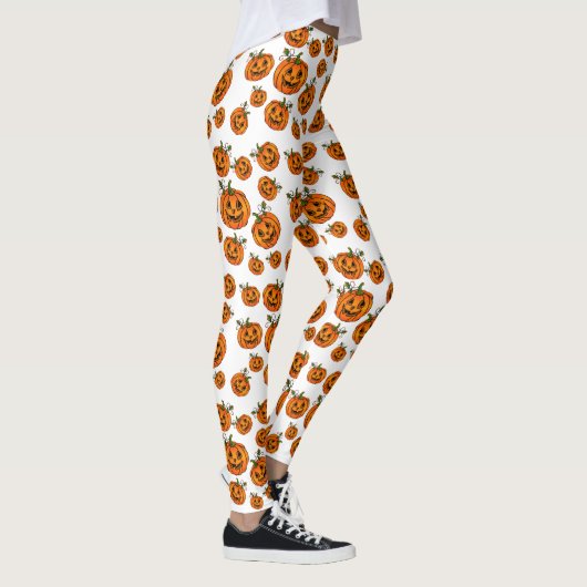 Happy Halloween-Leggings voor bots-o-lantern pompo Leggings (Rechts)