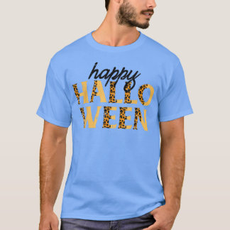 Happy Halloween leopard Cheetah print kostuum voor T-shirt