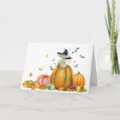 Happy Halloween leuke heksenmuis Kaart (Voorkant)