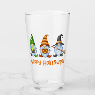 Happy Halloween Leuke Waterverf Gnomen Glas