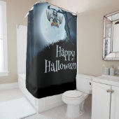 Happy Halloween Little Vampire Bat Douchegordijn (In situ)