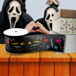 Happy Halloween Lollipops en Snoep Pattern, ZSSG Lint