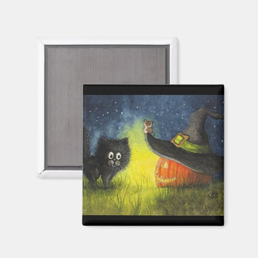 Happy Halloween Magnet de chat par Bihrle (Recto/Verso)