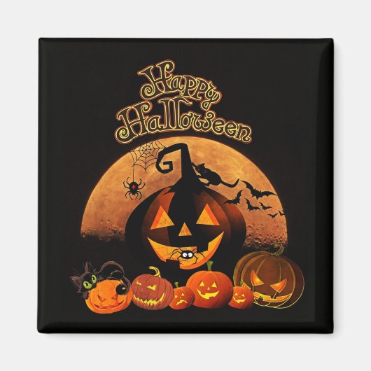 Happy Halloween Magnet Magneet (Voorkant)