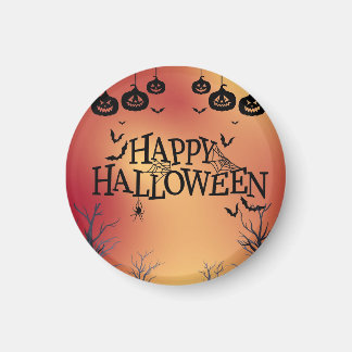 Happy Halloween Magnet Orange Magneet