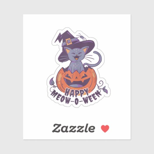 Happy Halloween Meowoween Tank Top Sticker (Vel)