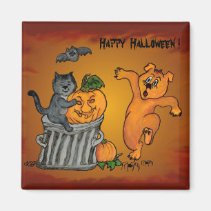 Happy Halloween met Cat Bat Dog en Spider Magneet