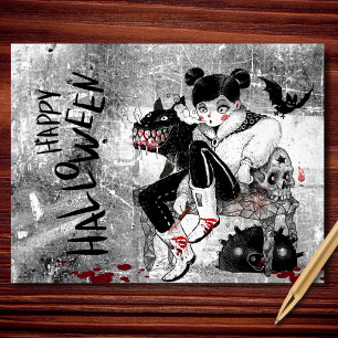 Happy Halloween (met een kant van psychotisch) Feestdagenkaart