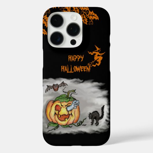 Happy Halloween met Ghost Cat Bat Pumpkin Case-Mate iPhone Case (Achterkant)