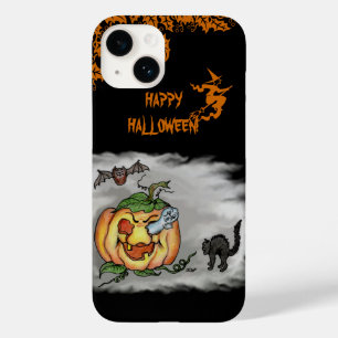 Happy Halloween met Ghost Cat Bat Pumpkin Case-Mate iPhone 14 Hoesje
