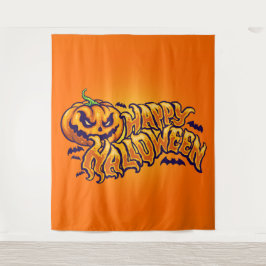 Happy Halloween met Jack O Lantern achtergrond Wandkleed