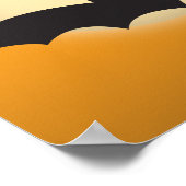 Happy Halloween met Poster van vleermuizen en maan (Hoek)