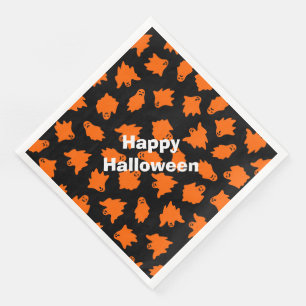 Happy Halloween Modern Party Oranje Ghost Servet