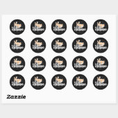Happy Halloween Modern Typography Black Sinaasappe Ronde Sticker (Vel)