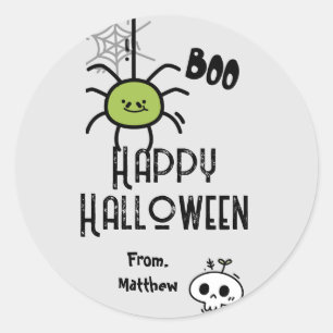 Happy Halloween moderne autocollants cadeau person