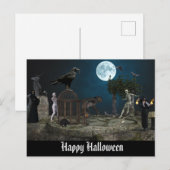 Happy Halloween Monster Scene Weerwolf Zombie Briefkaart (Voorkant / Achterkant)