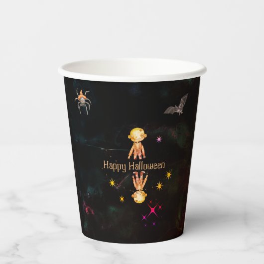 Happy Halloween Monsters Witch Papieren Bekers (Achterkant)