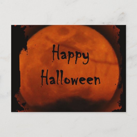 Happy Halloween Moon Briefkaart (Voorkant)