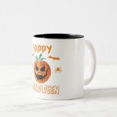 "Happy Halloween Mug Citrouille - Coupe Éffrayante (Devant droit)