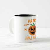 "Happy Halloween Mug Citrouille - Coupe Éffrayante (Devant gauche)