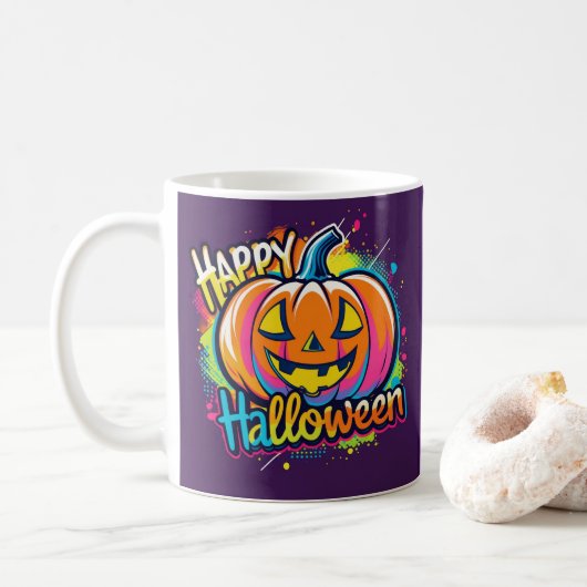 Happy Halloween Mug - Éffrayant & Fun Gift Cup (Avec donut)