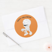 Happy Halloween Mummy Ronde Sticker (Envelop)