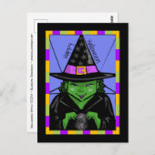 Happy Halloween Mystic Witch Briefkaart (Voorkant / Achterkant)