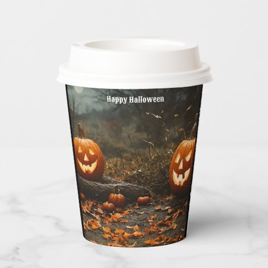 Happy Halloween nacht Collectie Papieren Bekers (Achterkant)