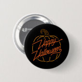 Happy Halloween Neon Button (Voorkant /achterkant)
