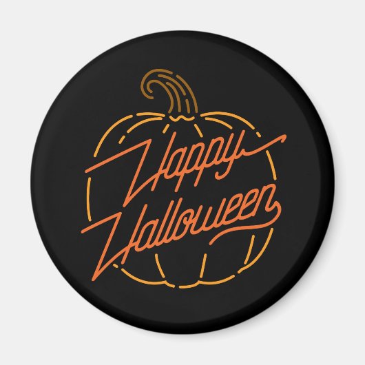 Happy Halloween Neon Magnet (Devant)
