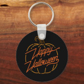 Happy Halloween Neon Sleutelhanger (Voorkant)