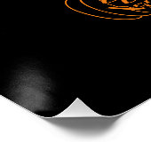 Happy Halloween noir orange éffrayant Poster (Coin)