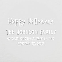 Happy Halloween Nom personnalisé Adresse de retour