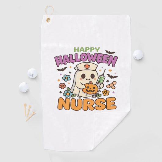 Happy Halloween Nurse Shirt - Schattigee Spooky Me Golfhanddoek (Insitu)