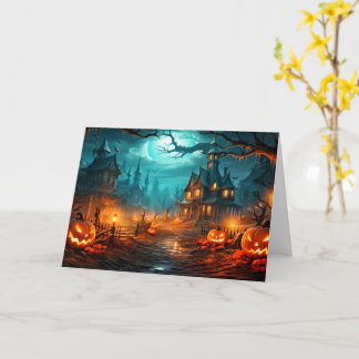 Happy Halloween - Old Haunted House Kaart