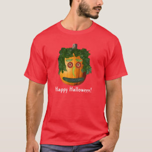 Happy Halloween - ongesneden pompoen gezicht T-shirt