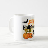 Happy Halloween-ontwerp Koffiemok (Voorkant links)