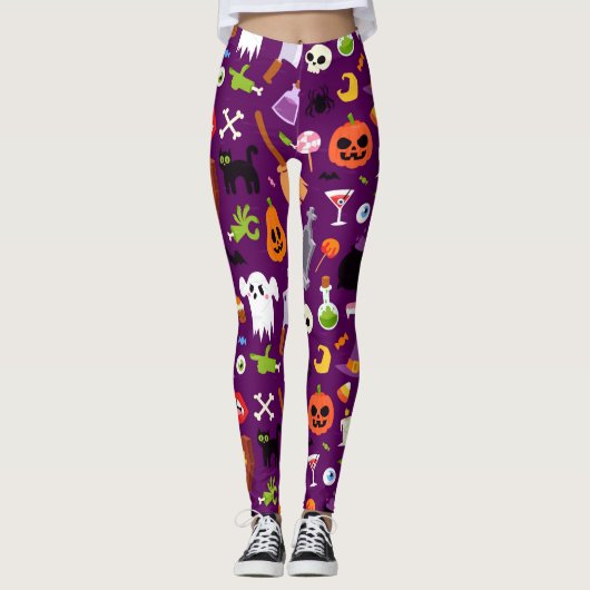 Happy Halloween-ontwerp Leggings (Voorkant)