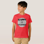 Happy Halloween op Spider Web Kinder T-shirt (Voorkant volledig)