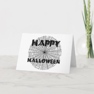 Happy Halloween op Spider Web Text Kaart