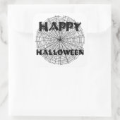 Happy Halloween op Spider Web Text Sticker (Tas)