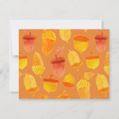 Happy Halloween Orange Acorns Carte photo (Dos)