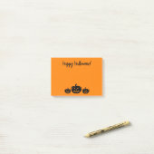Happy Halloween orange Post-it® notes avec citroui (Sur un bureau)