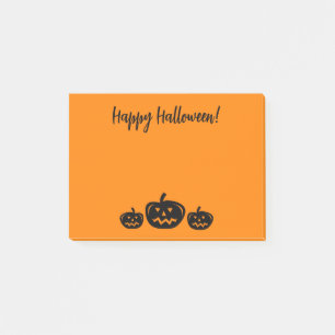 Happy Halloween oranje Post-it® notes met pompoen