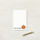 Happy Halloween Oranje Pumpkin Jack o' Lantern Post-it® Notes (Op bureau)