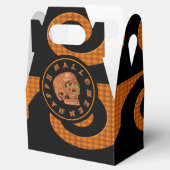 Happy Halloween Oranje Skull Gable Favor Box Bedankdoosjes (Geopend)