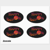Happy Halloween Ovale Sticker (Vel)