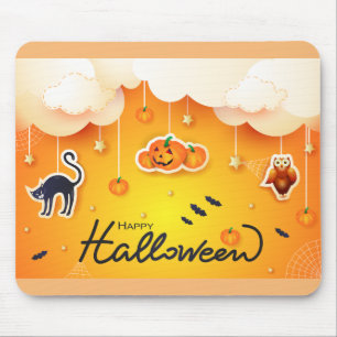 Happy Halloween over de wolken Muismat