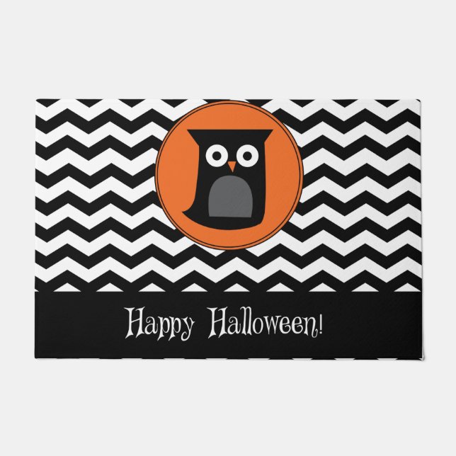 Happy Halloween Owl Deurmat (Voorkant)